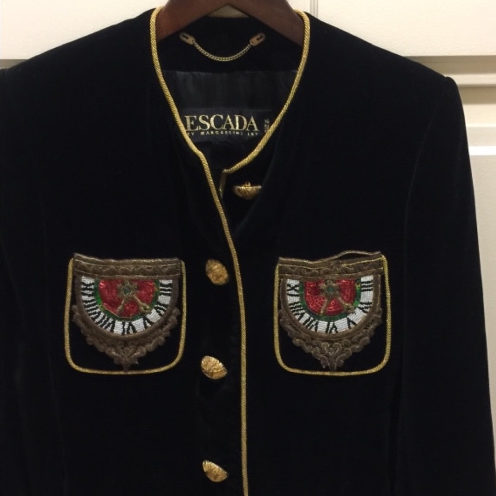 Escada velvet vintage jacket top